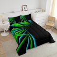 thumbnail image 4 of Erosebridal Geometry Bedding King Comforter Set for Adult, Geometric Stripes Down Comforter, Futuristic Decor, Reversible, 4 of 7