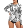 thumbnail image 4 of joogoo Womens UPF 50+ Rash Guard Cactus Long Sleeve UV Protection Sun Shirts Tops XL, 4 of 7