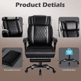thumbnail image 7 of Waleaf Office Chair with Footrest,90-165°Reclining Ergonomic High Back Computer Desk Chair Lumbar Support for Home Office, 7 of 7