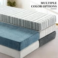 thumbnail image 3 of Bench Cushion 42x16x4 Inch for Indoor Furniture Weaving Texture Chenille Kitchen Bay Window Non Slip Seat Cushion Tufted Thicken Pad for Patio Porch, Mudroom Entryway (Gray), 3 of 12