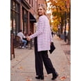 thumbnail image 3 of Cueply Womens Cardigan Long Sleeve lightweight Striped Open Front Casual Button Loose Knit Sweater, 3 of 8