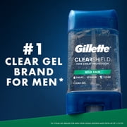 مزيل العرق Gillette Antiperspirant للرجال ، جل شفاف ، مطر بري ، عبوة توأم ، 3.8 أونصة