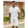 thumbnail image 3 of COOFANDY Men Linen Shirt Lightweight Beach Shirt Button Up Shirts for Men Summer Beach Outfit, 3 of 6