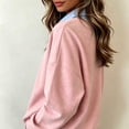 thumbnail image 5 of Karymi Cute Tops for Women Fake Two Piece Collared V Neck Sweatshirt, Color Block Layered Shirt Long Sleeve Pullover Top, Fall Winter Daily Streetwear Outfits Womens Tops, 5 of 8