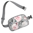 thumbnail image 3 of Peony & Butterfly Fanny Pack – Feminine Floral Waist Bag with Garden Blossom Design in Romantic Colors, 3 of 4