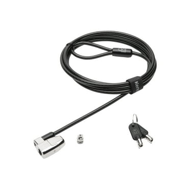 Kensington ClickSafe 2.0 Keyed Laptop Lock, 6ft Steel Cable, Silver, Two Keys