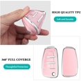 thumbnail image 4 of Key Fob Cover Compatible with Audi A1 A3 Q3 Q7 R8 A6L TT 3 Button Flip Key Keychain Case Holder Protector,B:pink, 4 of 6