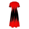 thumbnail image 4 of IROINNID Summer Dresses for Women 2024, Women Wedding Guest Maxi Dresses with Short Sleeve and Round Neck Tie-dye Printed Summer Outfits Dress, 4 of 5