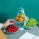 thumbnail image 5 of Multi-layer Foldable Fruit Plate, Folding Fruit Plate Snack Cake Dessert Display Stand Kitchen Supplies,blue, 5 of 5