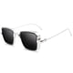 thumbnail image 2 of Gafas de sol indias para hombre, estilo retro, con borde grueso, caja de metal, gafas de sol de moda, 2 of 5
