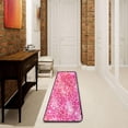 thumbnail image 3 of SKYSONIC 2X6 Feet Sparkling Artistic Runner Rug with Rubber Backing, Pink Leopard Print Non Slip Entryway Rug Runner Washable Soft Area Rug Carpet for Hallway Bedroom Kitchen Decor, 3 of 6