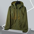thumbnail image 2 of BinBiL Men Loose Fit Hiking Jacket Lightweight Men's Outdoor Loose Long Sleeve Outdoor Sport Jackets Army Green XXXL(XXXL), 2 of 6