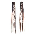 thumbnail image 2 of 16 Inch Boho Braided Hair Clip Extensions, 2 Pack Synthetic Woven Hair Pieces, 2 of 4