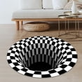 thumbnail image 4 of Alfombra de moderna en 3D Felpudo Alfombra de piso Área de poliéster Comedor Alfombra Antideslizante forma forma forma para io Decoración para el 80cm Yotijar alfombra blanca negra, 4 of 8