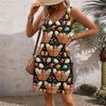 thumbnail image 4 of HOXZODT Womens Easter Bunny Dress Sleeveless V-Neck Casual A-Line Spring Summer Dress for Women Holiday Easter Outfit 2026, Dark Green, S, 4 of 7