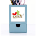 thumbnail image 1 of China Map Brown China Town Desk Supplies Organizer Pen Holder Card, 1 of 3