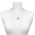thumbnail image 2 of Delight Jewelry Silver-tone White Flower - Large Goldtone Crystal Initial - B - Charm Necklace, 17.5"+2", 2 of 4