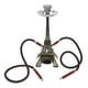 thumbnail image 2 of Juego de 2 mangueras para cachimba, juego de cachimba con eje de torre de París de Metal con cuenco con Base de jarrón y pinzas para viajar a casa, 2 of 14