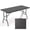 Black, variant on Biotree 5FT Folding Picnic Table with Wood Grain HDPE Tabletop and Non-slip Foot Pads, Black