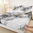 thumbnail image 3 of Manfei Gradient Marble Twin Sheet Sets 3pcs for Adults Female Men,Abstract Marbling Watercolor Twin Fitted Sheet Microfiber,Stone Pattern Breathable Flat Sheet,Luxury Bedroom Decor, 3 of 7