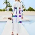 thumbnail image 2 of Ahavah Love in Hebrew 21419 Long Sleeved Shirt Dress loose summer dress clothes birthday dress for women Beachwear, 2 of 6