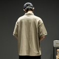 thumbnail image 4 of Polos casuales de manga corta de verano para hombre, camiseta con solapa y estampado de letras, ropa de calle Y2K, camisas holgadas para hombre 2024, 4 of 5