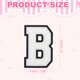 thumbnail image 2 of Parches de letras de chenille de 4", parches de iniciales de chenille blanca A-Z (letra B), 2 of 6