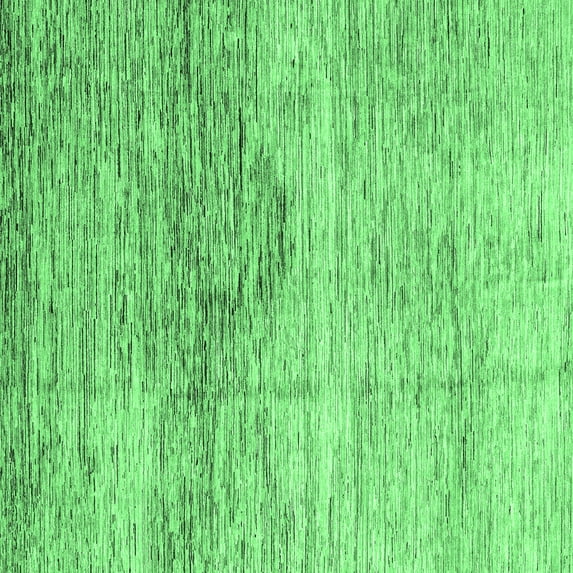 Ahgly Company Indoor Square Abstract Emerald Green Modern Area Rugs, 4' Square