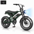 thumbnail image 4 of Qlife Spark D1 16x4.0" Electric Bike for Adults,500W up to 20MPH Fat Tires EBike,48V 13Ah Removable Battery E Bicycle,Full Suspension,Green, 4 of 9