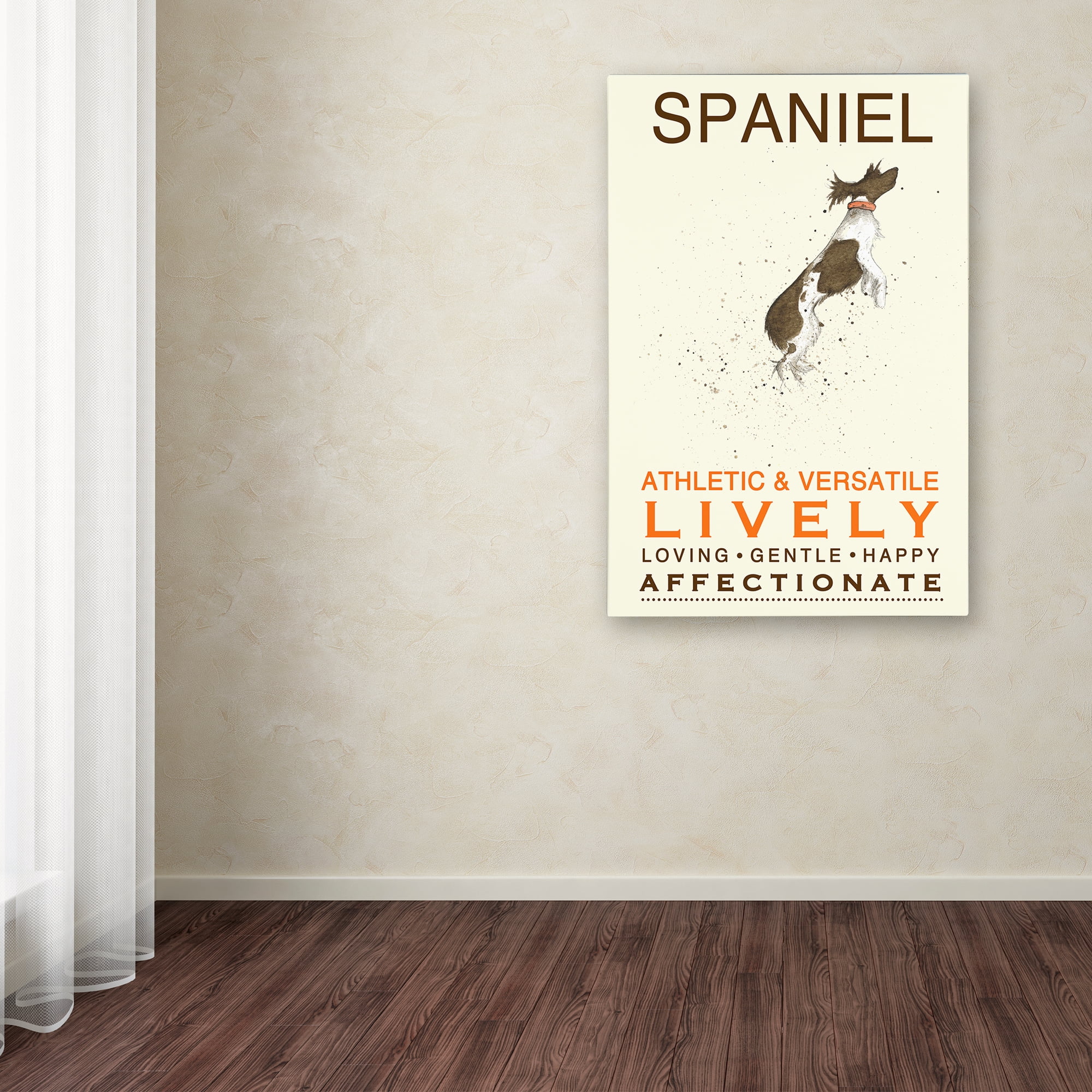 Trademark Fine Art 'Spaniel Print' Canvas Art by Michelle Campbell