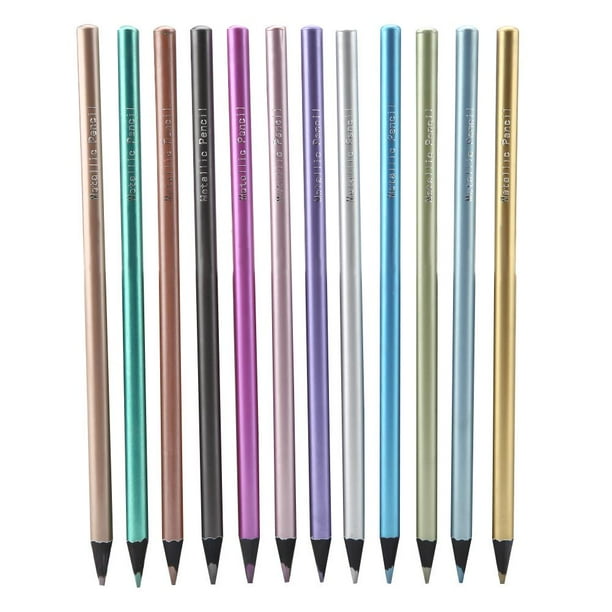 LYUMO Black Wood Colored Pencils,Drawing Colored Pencils,12 Colors