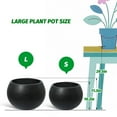 thumbnail image 3 of Edtara Round Self-Watering Planter, Large Flower Pot With Drainage System and Water Level Monitor for Porch or Patio, 3 of 9