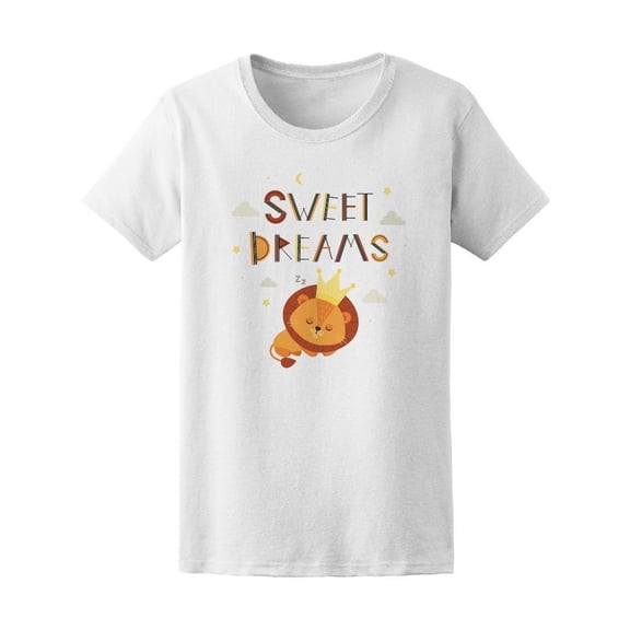 Sweet Dreams Sleeping Lion T-Shirt Women -Image by Shutterstock, Female XX-Large