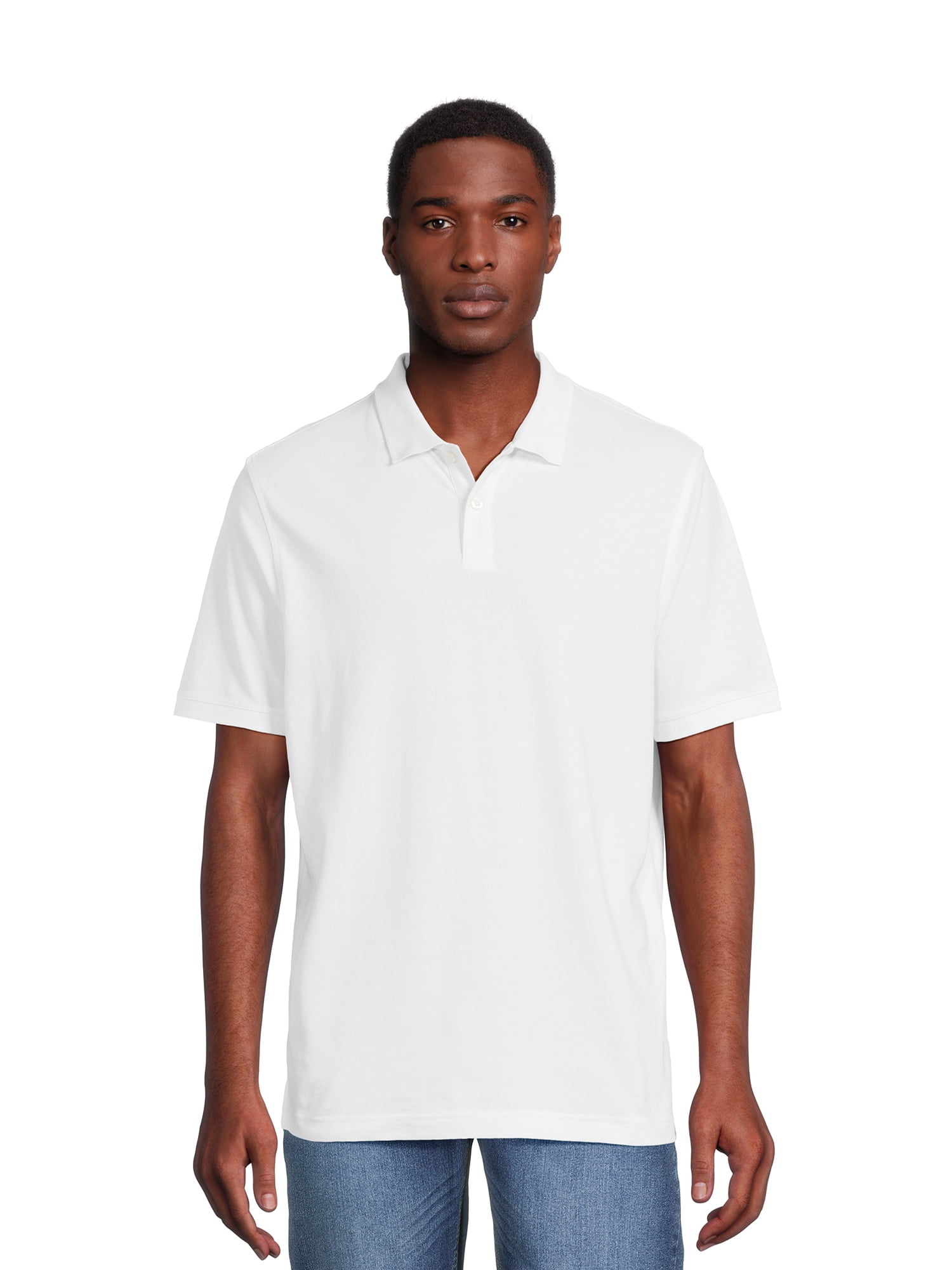 George Men's & Big Men's 2-Pack Pique Polo Shirts with Short Sleeves, Sizes S-3XL