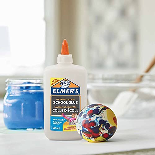 Pegamento PVA Elmer's White | 225 mL | Lavable y apto para niños | Ideal para hacer limo y Elmers Elmer's