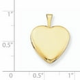 thumbnail image 3 of 1/20 Gold Filled Satin and Polished 2-Frame 15mm Heart Locket, 3 of 3