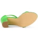 thumbnail image 5 of Sandalias De Tacón Grueso Purpurina Correa De Tobillo Para Mujer Verde 39, 5 of 6