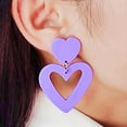 thumbnail image 5 of DESIGNICE Earrings for Women,Hollow Design Jewelry,Unique Trendy Style Womens Earrings,Purple, 5 of 5