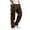 Brown #064, variant on Baggy Cargo Sweatpants for Men Fleece Wide Leg Open Bottom Fall Drawstring Elastic Waist Gym Pants