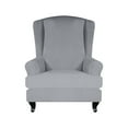 thumbnail image 2 of DYstyle Solid 2-Piece Stretch Wingback Armchair Slipcover, 2 of 2