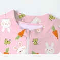 thumbnail image 6 of DHFJKG Girls One Piece Swimsuit Stretchy Swimwear For Toddler Kids Cute Bunny Printed Short Sleeve Half Zip Bathing Suit 0-8Y Versatile Beachwear, 6 of 8