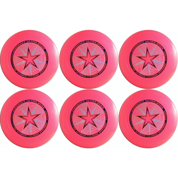 Disco Deportivo Discraft Ultra-Star 175 G Ultimate Frisbee (Paquete De 6) Rosa