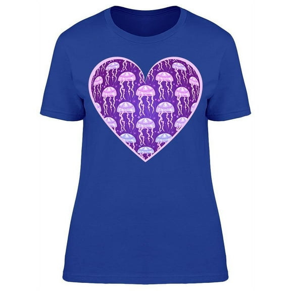 Jellyfishes Heart T-Shirt Women -Image by Shutterstock, Female Small