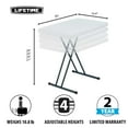 thumbnail image 3 of Lifetime 30" Personal Rectangle Folding Table, Indoor/Outdoor, White (28241), 3 of 16