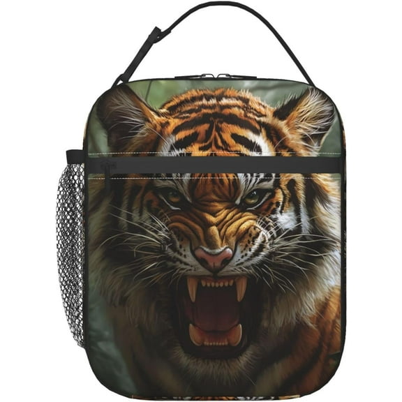 Insulated Lunch Box for Women Men Tiger Theme Lunch Box Reusable Portable Lunch Bag Cooler Tote Durable Lunch Container for Office Picnic Work Travel