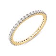 thumbnail image 3 of AFFY Moissanite Diamond Full Eternity Stackable Band Ring For Women in 10K Solid Yellow Gold-7, 3 of 7