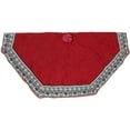 thumbnail image 3 of Northlight 50" Red and Gray Snowflake and Reindeer Christmas Tree Skirt, 3 of 5