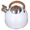 thumbnail image 4 of Hervidor con silbido, capacidad de 2,5 L, acero inoxidable 304 blanco, calentamiento rápido, mango ergonómico, hervidor con silbido para el hogar, 4 of 10
