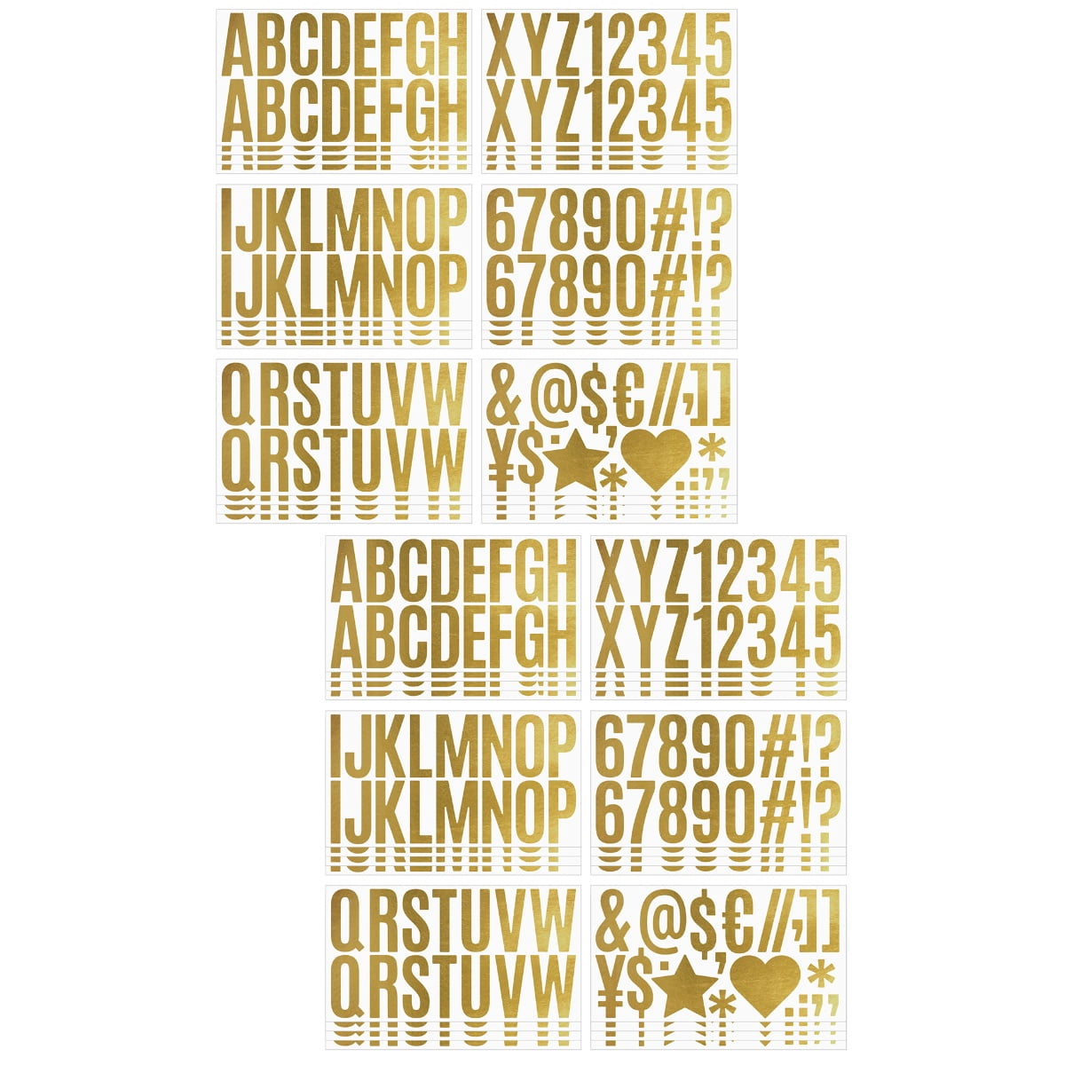 HOMEMAXS 8 Sets of Number Letters Stickers Decorative Letters Numbers Stickers Self Adhesive Letter Stickers
