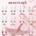 thumbnail image 5 of Beautlace 18K White Gold Plated Heart Drop Earrings,Love Heart October Tourmaline Birthstone Dangle Heart Earrings with CZ Birthday Christmas Valentines Mother's Day Jewelry Gifts for Women Mom Wife, 5 of 10